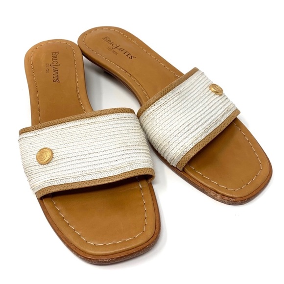 Eric Javits Shoes - Eric Javits Braided Slide Leather Open Toe Sandals